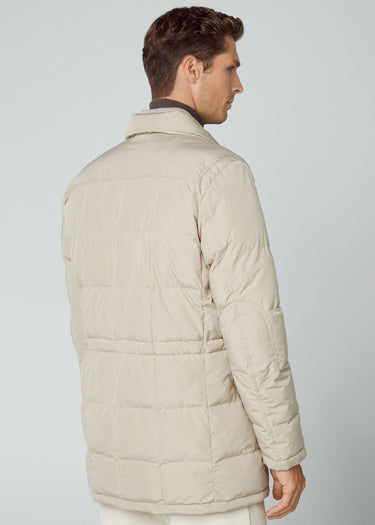 Hackett London Jassen Long hooded puffer - rope
