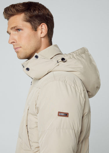 Hackett London Jassen Long hooded puffer - rope