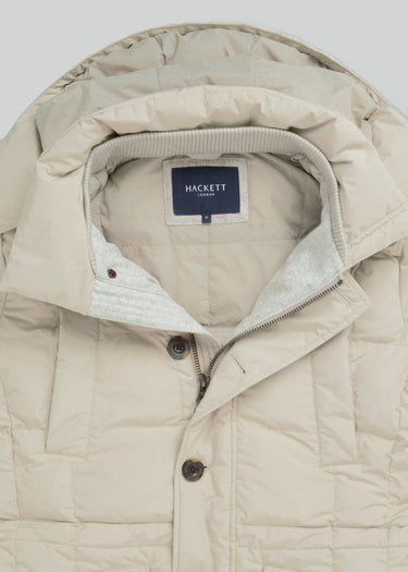 Hackett London Jassen Long hooded puffer - rope