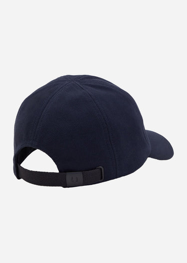 Fred Perry Petten Pique classic cap - navy dark caramel