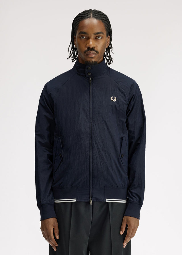 Fred Perry Jassen Crinkle harrington jacket - navy