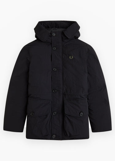 Fred Perry Jassen Padded patch pocket parka - black