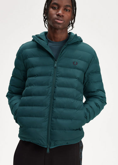 Fred Perry Jassen Hooded insulated jacket - petrol blue