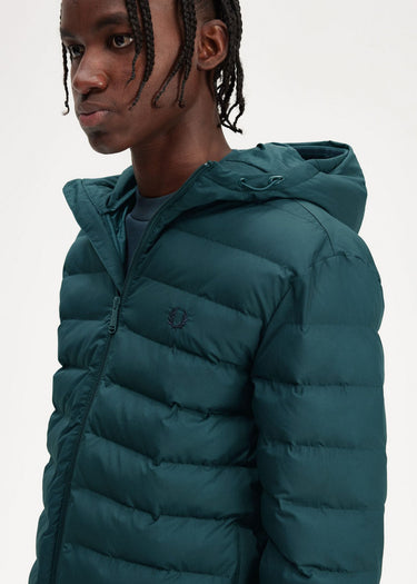 Fred Perry Jassen Hooded insulated jacket - petrol blue