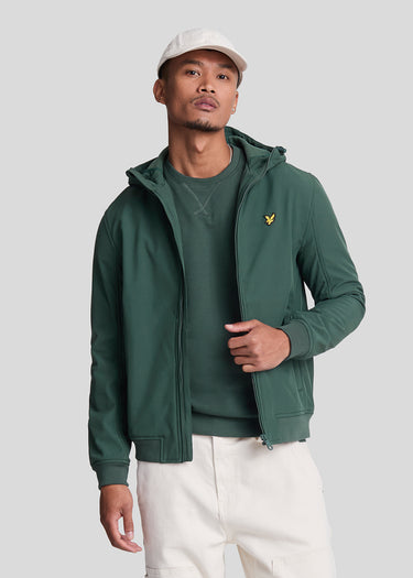 Lyle & Scott Jassen Fleece back softshell jacket - argyle teal