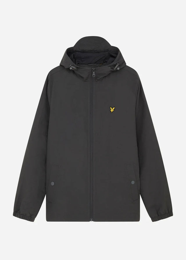 Lyle & Scott Jassen Zip through hooded jacket - gunmetal