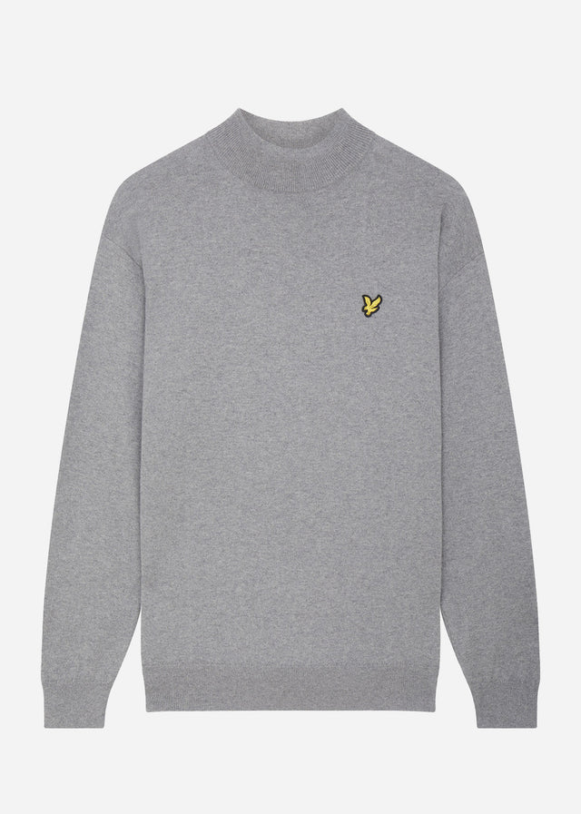 Lyle & Scott Truien Roll neck jumper - mid grey marl
