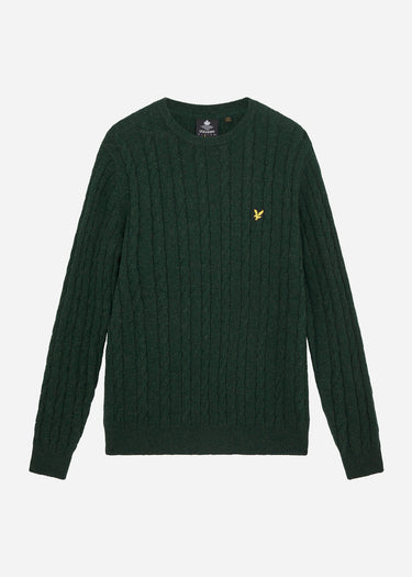 Lyle & Scott Truien Cable jumper - dark green marl