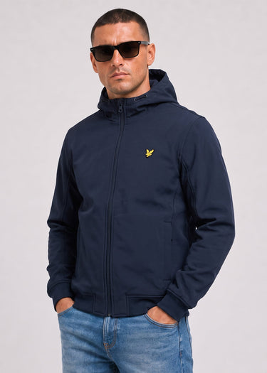 Lyle & Scott Jassen Fleece back softshell jacket - dark navy