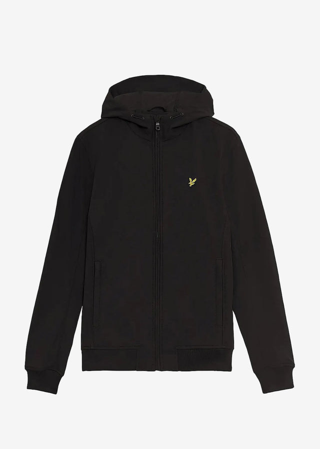 Lyle & Scott Jassen Fleece back softshell jacket - jet black