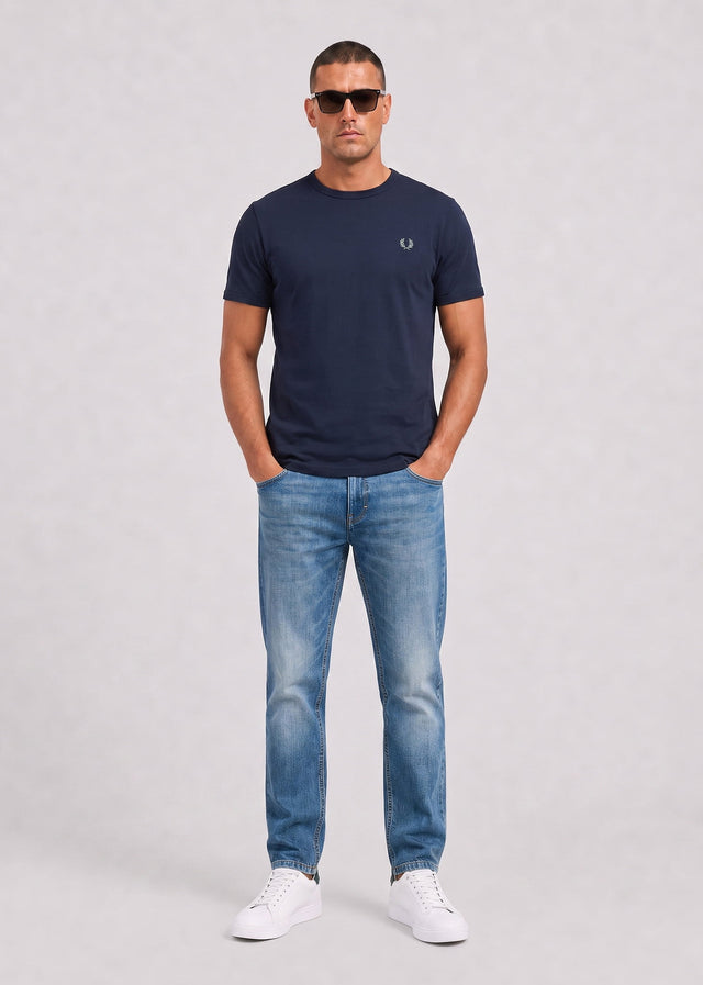 Fred Perry T-shirts Ringer t-shirt - dark airforce