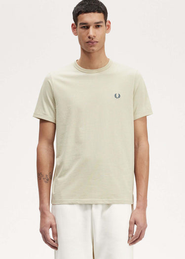 Fred Perry T-shirts Ringer t-shirt - light oyster