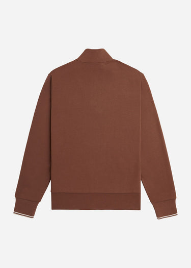 Fred Perry Truien Half zip sweatshirt - whisky brown porridge marl
