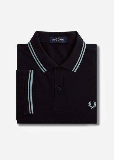 Fred Perry Polo's Twin tipped fred perry shirt - navy-silver blue silver blue