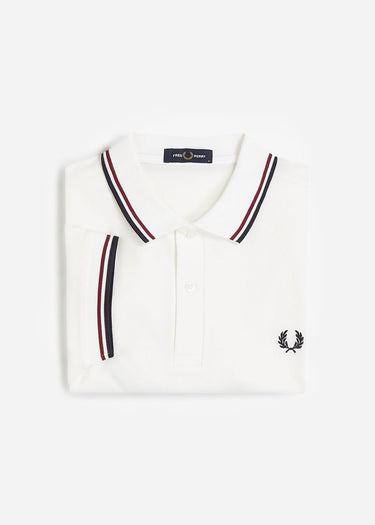 Fred Perry Polo's Twin tipped fred perry shirt - snow white burnt red navy