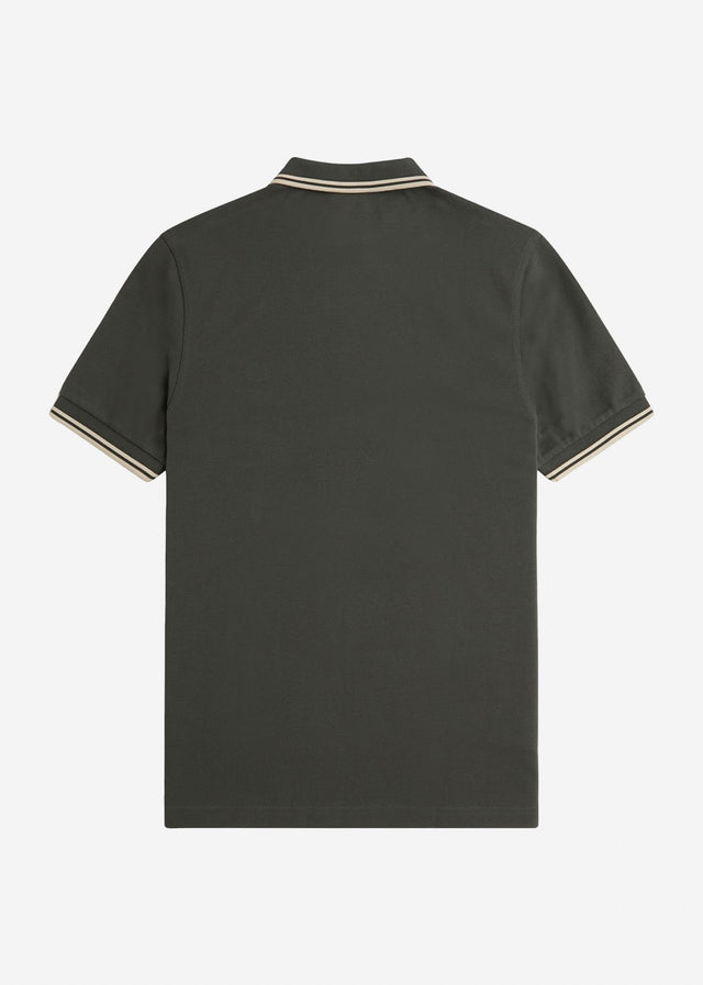 Fred Perry Polo's Twin tipped fred perry shirt - field green oatmeal