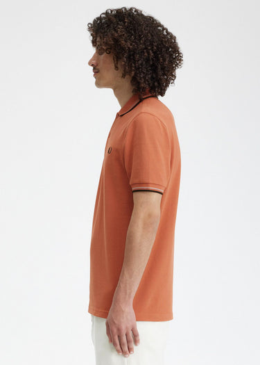 Fred Perry Polo's Twin tipped Fred Perry shirt - light rust warm green