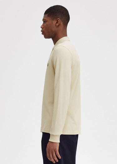 Fred Perry Longsleeve Polo's LS plain fred perry shirt - oatmeal