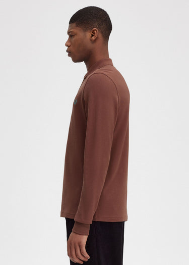 Fred Perry Longsleeve Polo's LS plain fred perry shirt - whisky brown