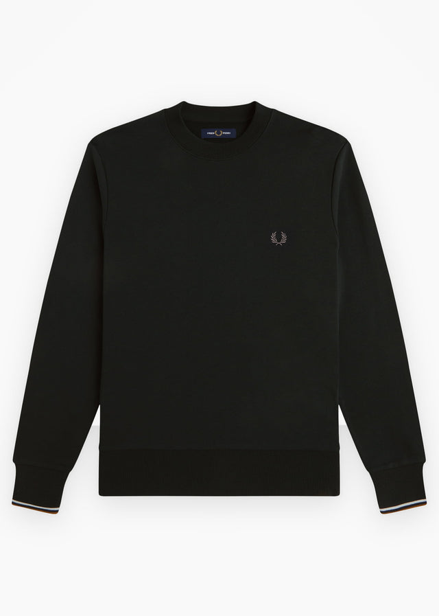 Fred Perry Truien Crew neck sweatshirt - night green dusky blue dark caramel