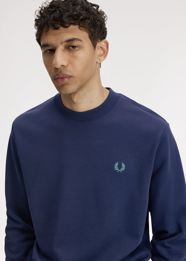Fred Perry Truien Crew neck sweatshirt - tennis blue snow white deep mint