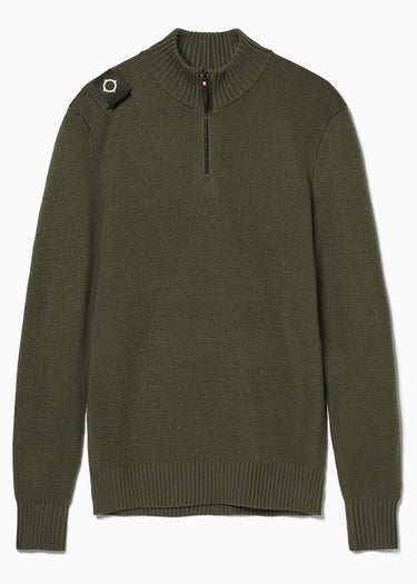 MA.Strum Truien Sarl quarter zip sweater - bronze green