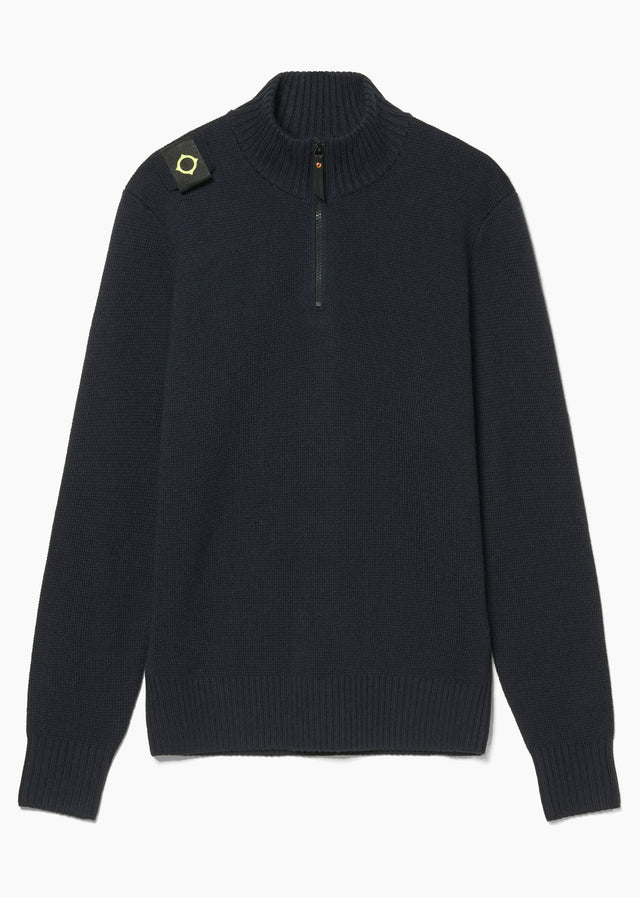 MA.Strum Truien Sarl quarter zip sweater - dark navy