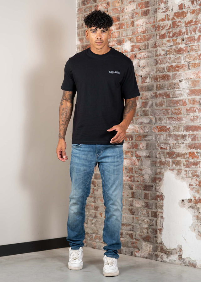 Napapijri T-shirts Back graphic t-shirt - black beauty