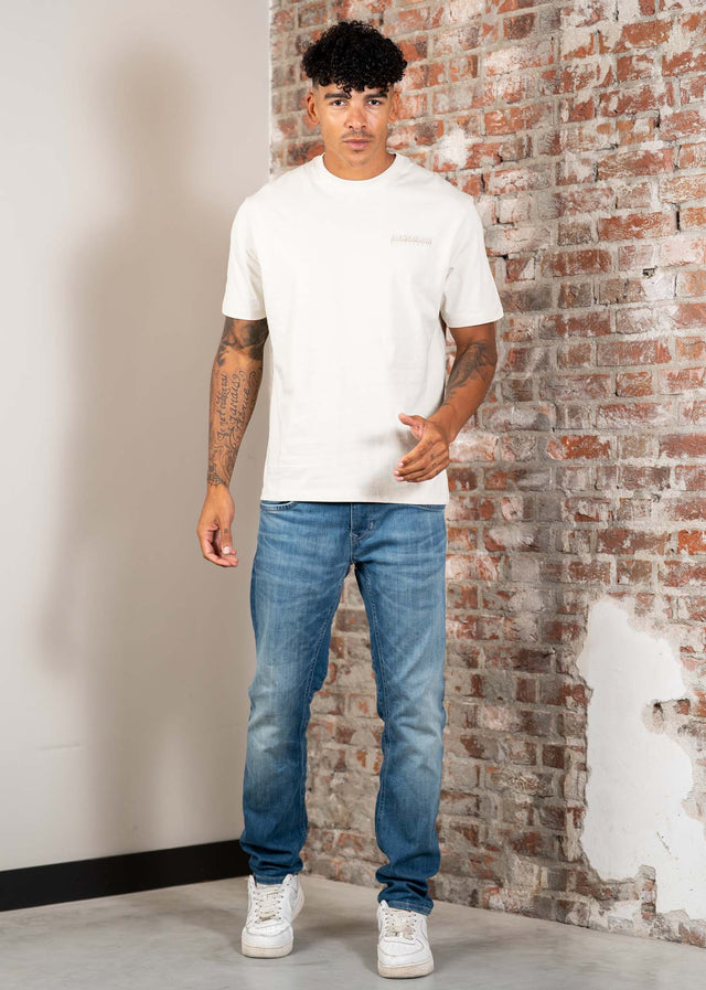 Napapijri T-shirts Back graphic t-shirt - beige dimity
