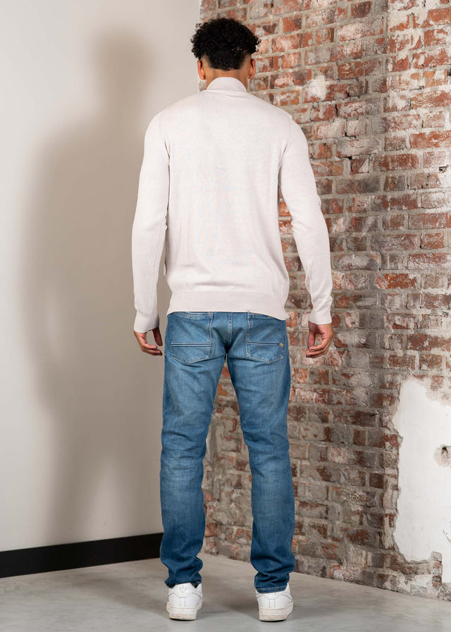Lyle & Scott Truien Cotton merino quarter zip jumper - cove