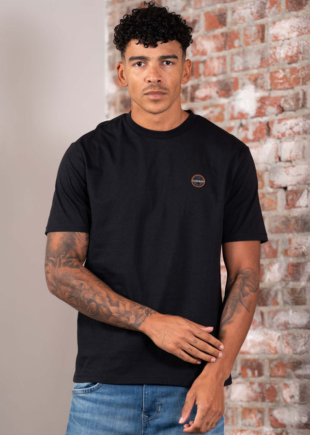 Napapijri T-shirts Badge t-shirt- black beauty