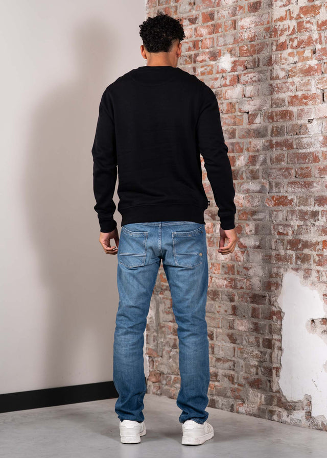 Aquascutum Truien Centered logo crewneck - black