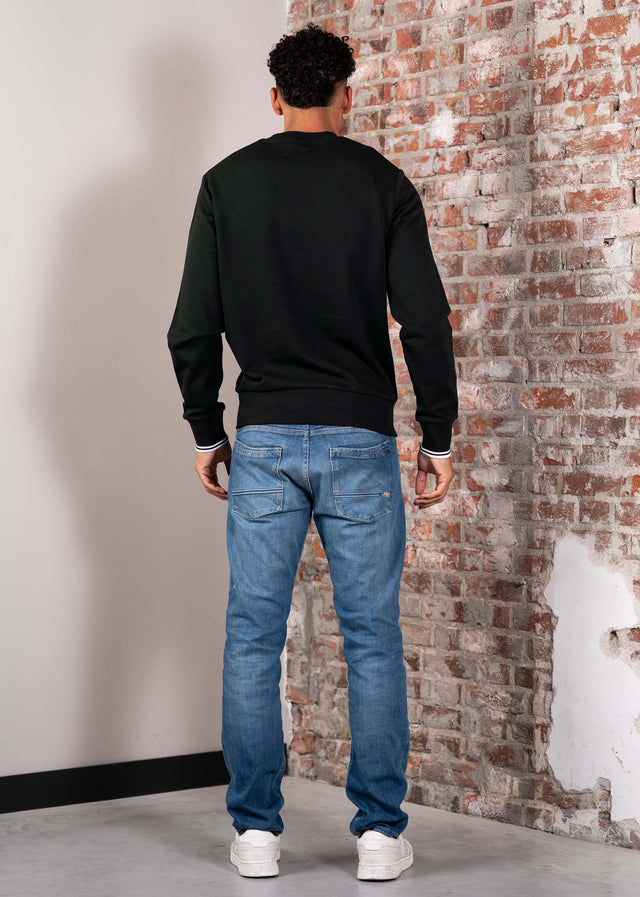 Fred Perry Truien Crew neck sweatshirt - night green snow white