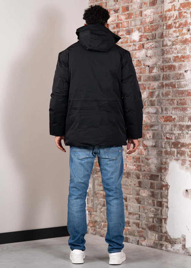Fred Perry Jassen Patch pocket puffer jacket - black