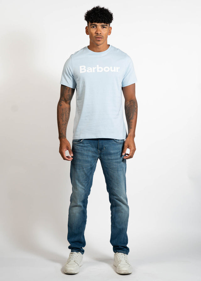 Barbour T-shirts Barbour logo t-shirt - ocean sky