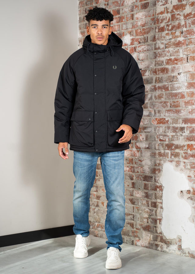 Fred Perry Jassen Padded zip through jacket - black
