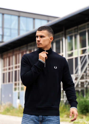 Fred Perry Truien Half zip sweatshirt - navy