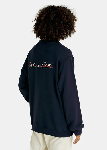 Lyle & Scott Truien Multi embroidery crewneck - dark navy