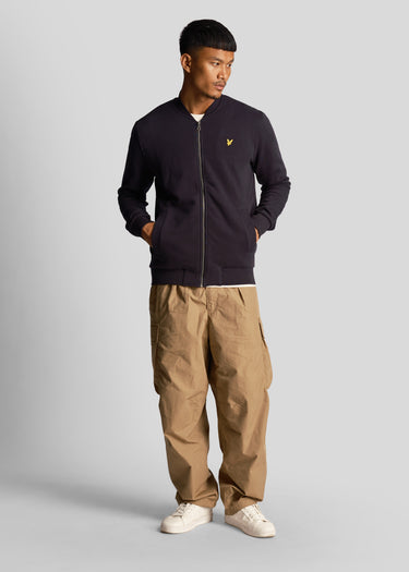 Lyle & Scott Vesten Jersey bomber - dark navy