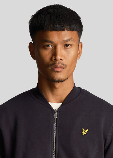 Lyle & Scott Vesten Jersey bomber - dark navy