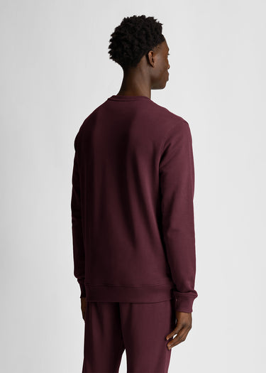 Lyle & Scott Truien Tonal eagle crew neck sweatshirt - burgundy