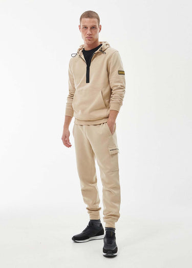 Barbour International Hoodies Badge half zip hoodie - lt stone