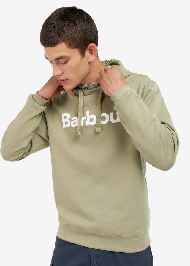 Barbour Hoodies Logo popover hoodie - bleached olive