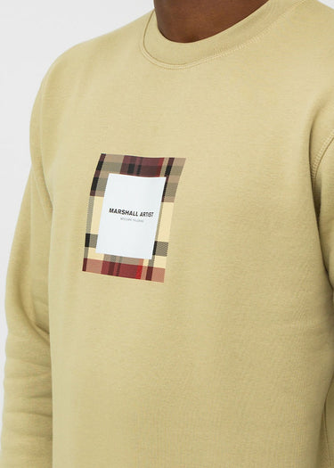 Marshall Artist Truien UK ism box logo crewneck - sandstone