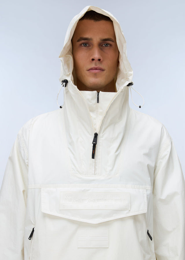 Napapijri Jassen Lightweight Packable Rainforest Overhead rf next Jacket - white whisper