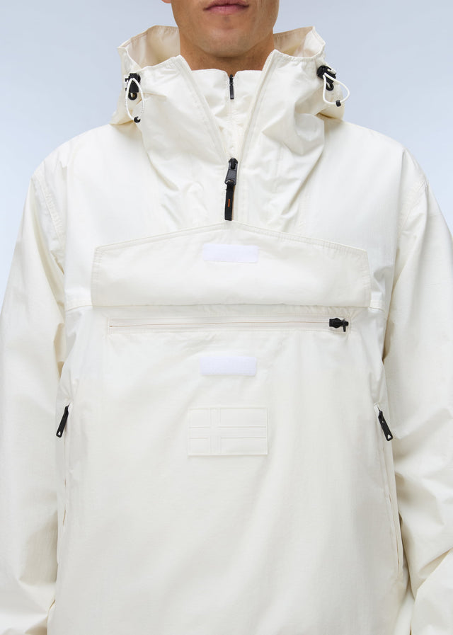 Napapijri Jassen Lightweight Packable Rainforest Overhead rf next Jacket - white whisper