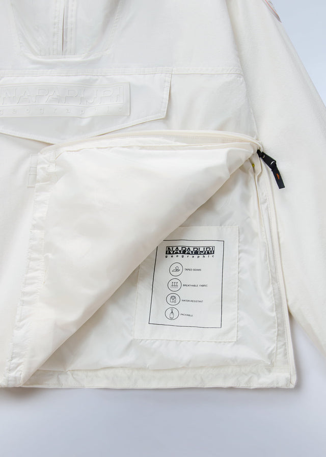 Napapijri Jassen Lightweight Packable Rainforest Overhead rf next Jacket - white whisper