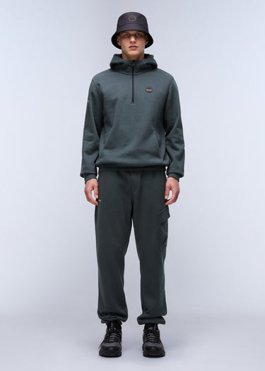 Napapijri Hoodies Badge halfzip hoodie - green urban