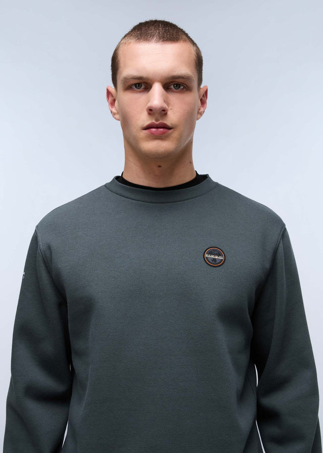 Napapijri Truien Badge crewneck sweater - green urban (Copy)