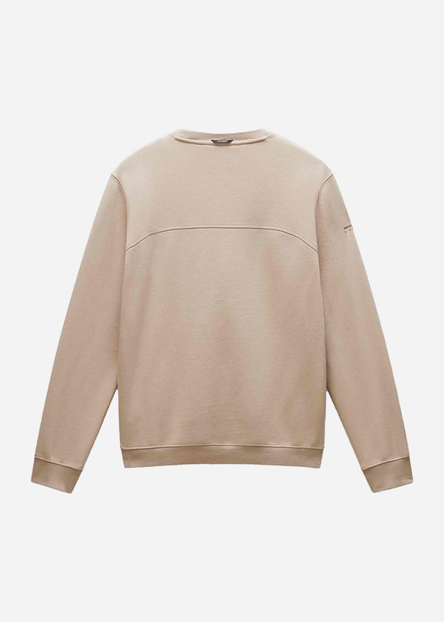 Napapijri Truien Badge crewneck sweater - beige rocky